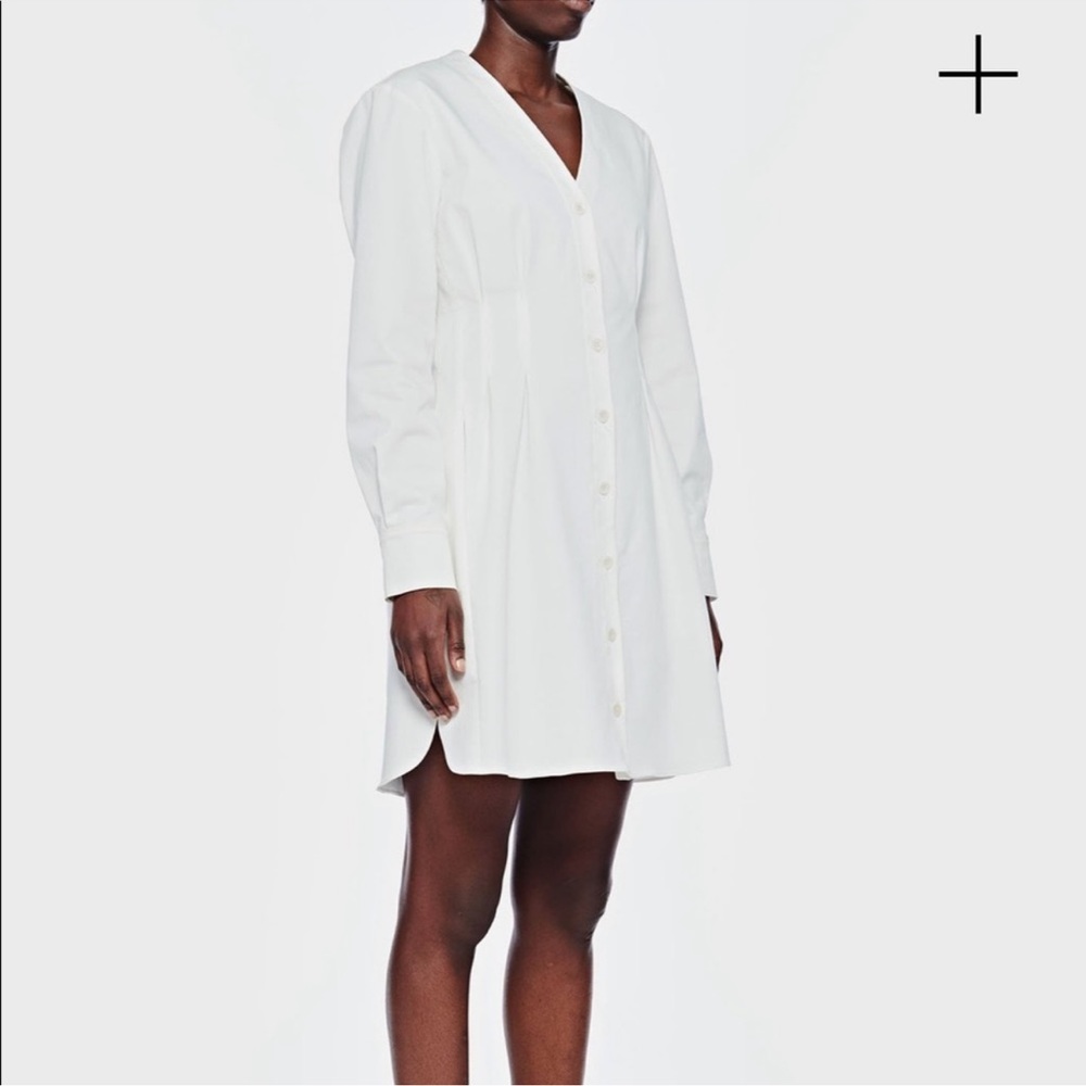 TIBI White Twill Shirt Dress EUC Size 6 - Picture 1 of 14